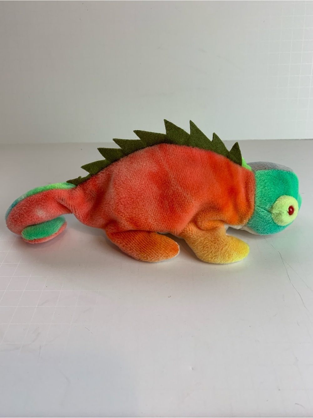 Ty Beanie Baby Iggy Iguana Plush Chameleon Toy - Multicolor Soft Pet Plush
